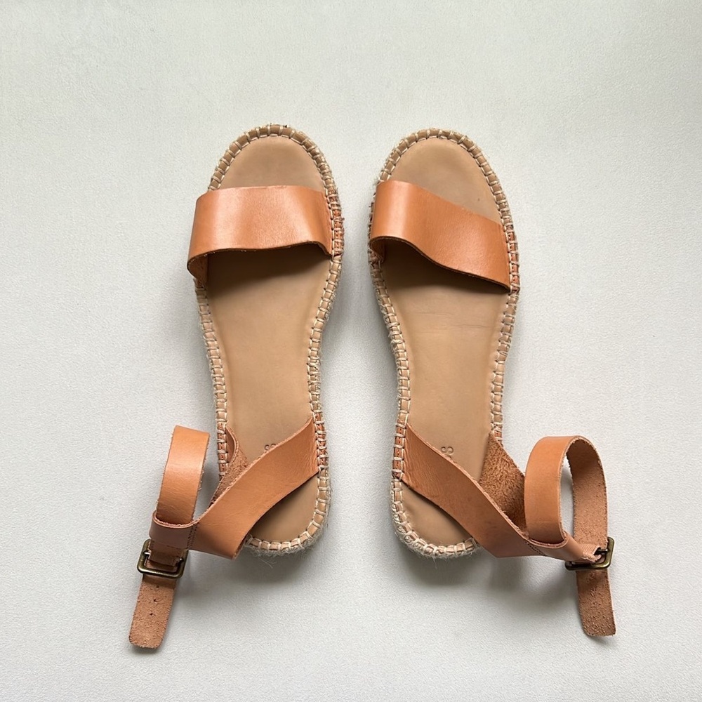 New Soludos Brown Leather Sandal